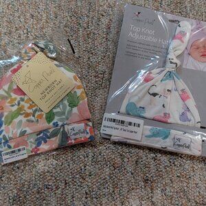 Two NWT Copper Pearl Top Knot Hats Girls